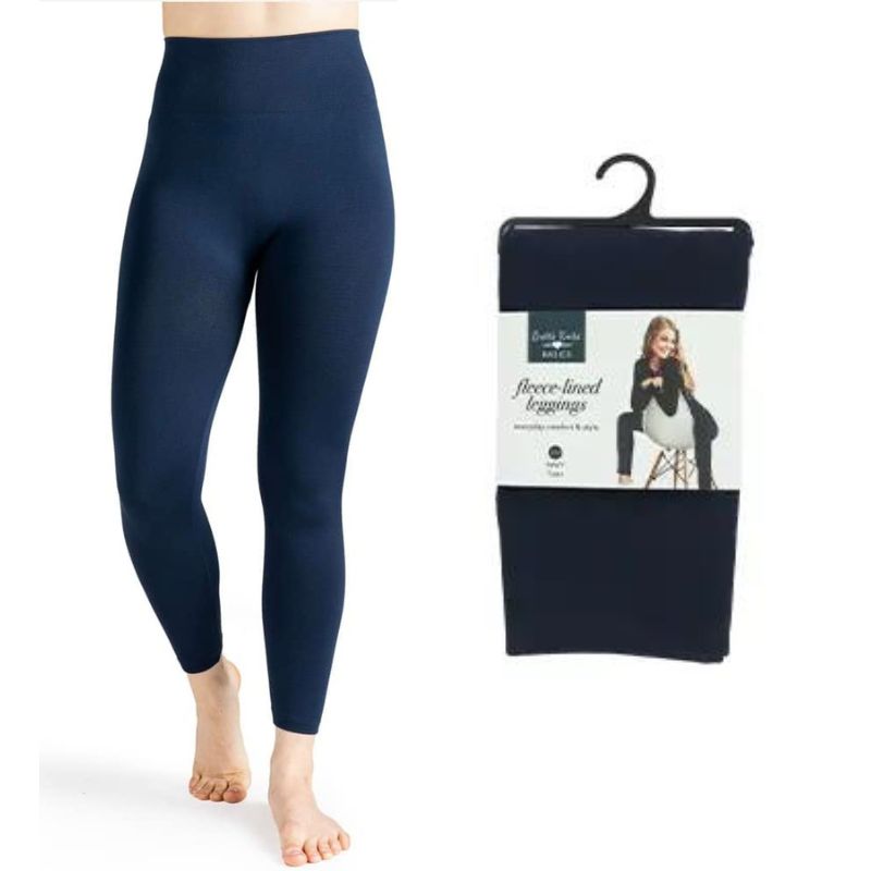 Navy Fleece-Lined Leggings